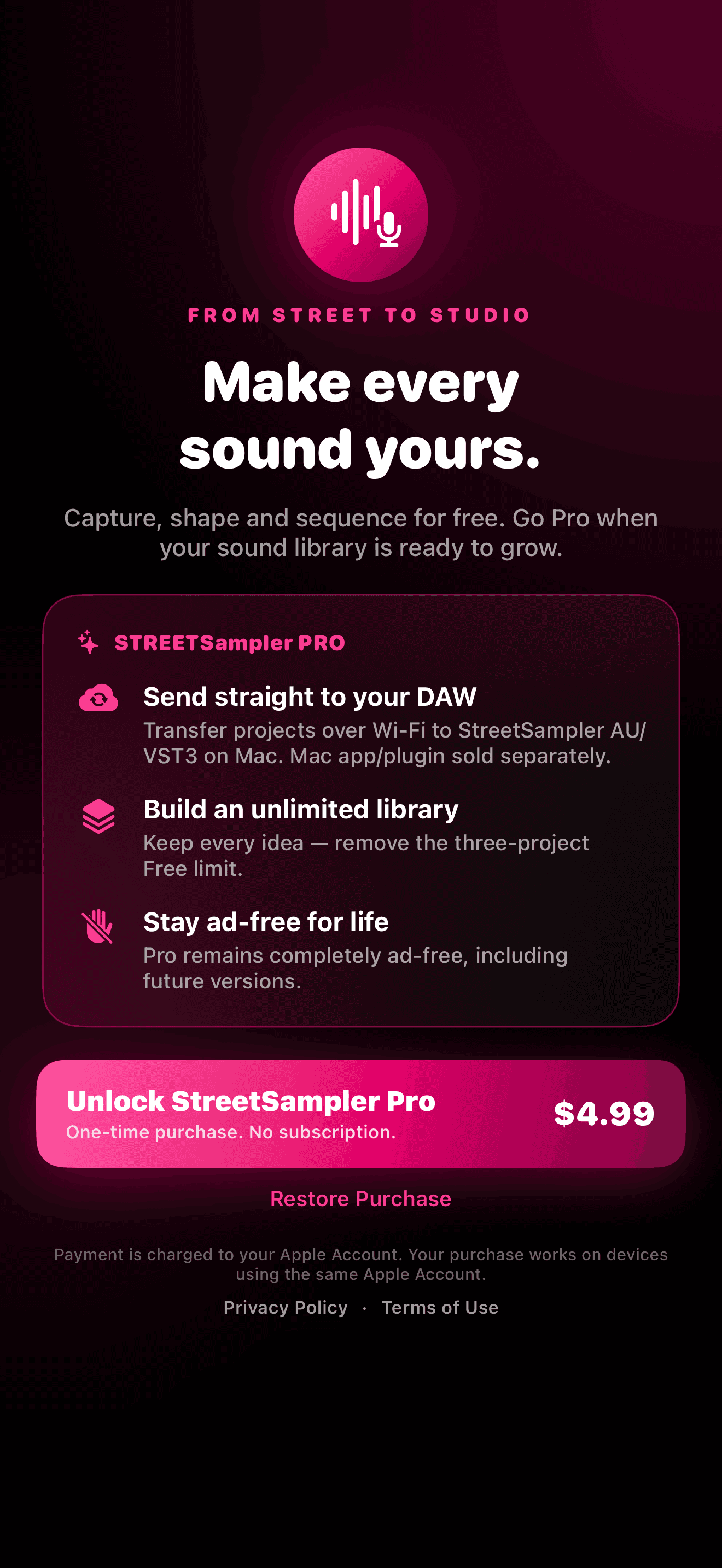 StreetSampler iPhone app