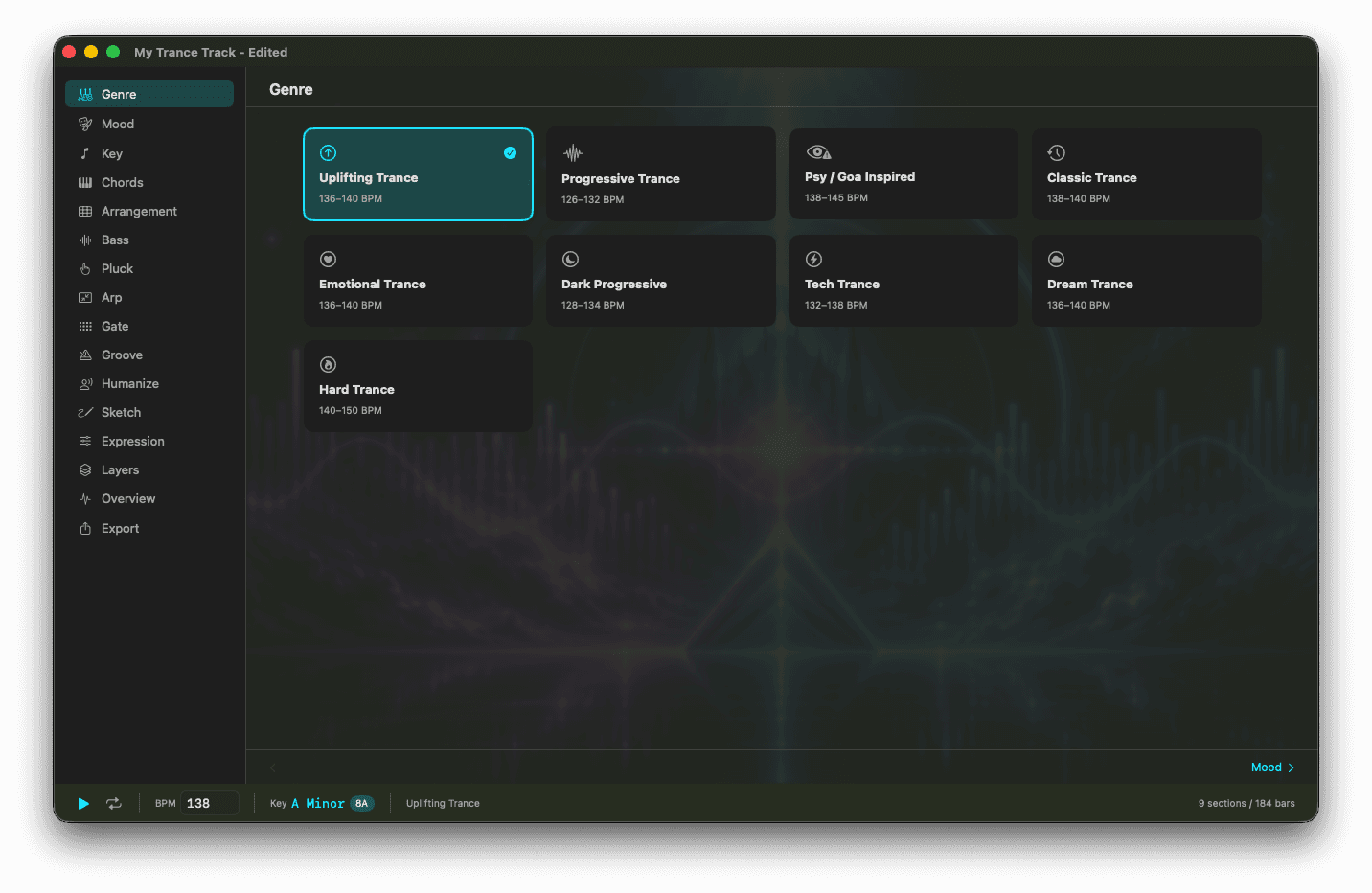 Genre selection