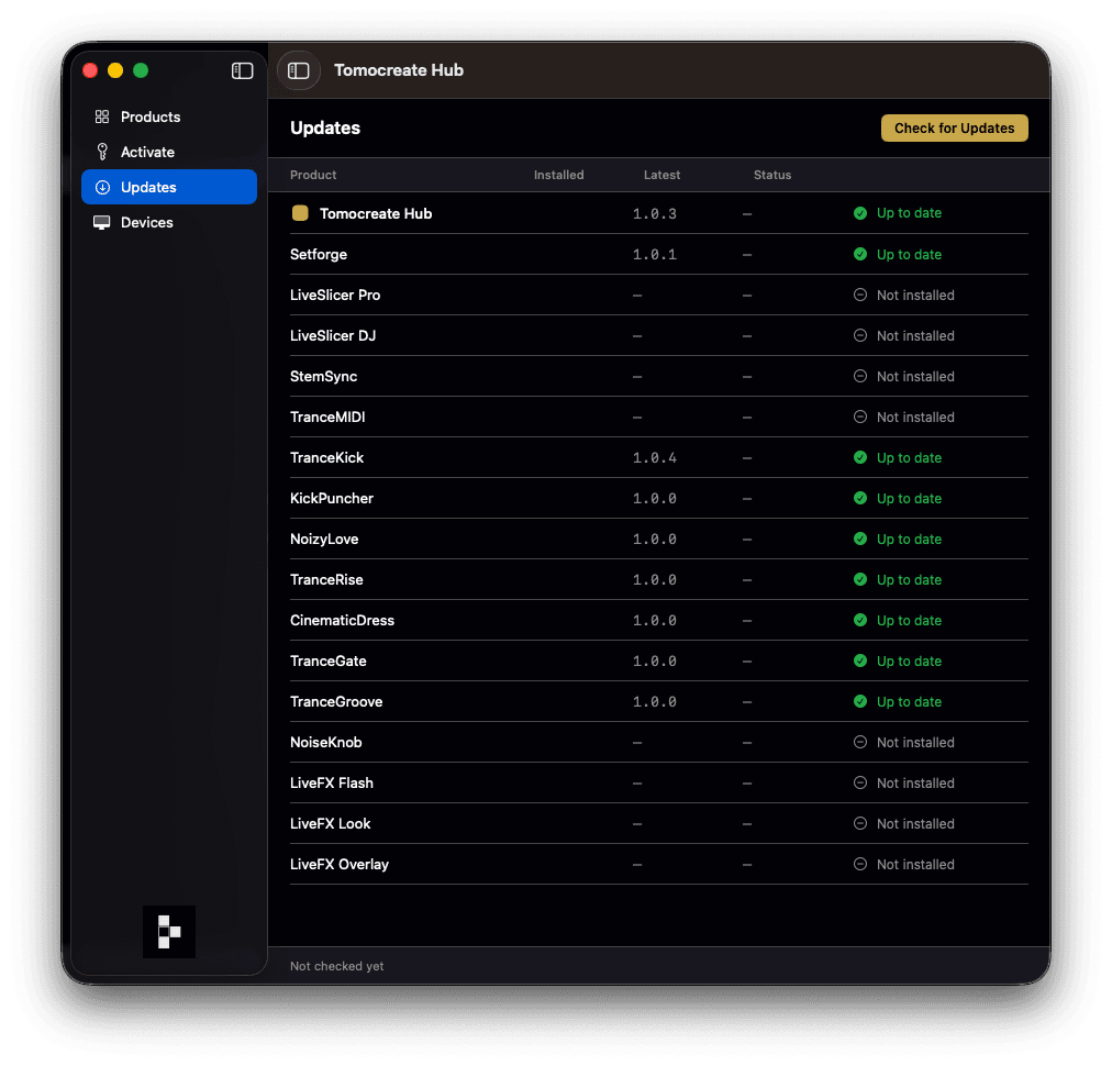 Tomocreate Hub — Updates