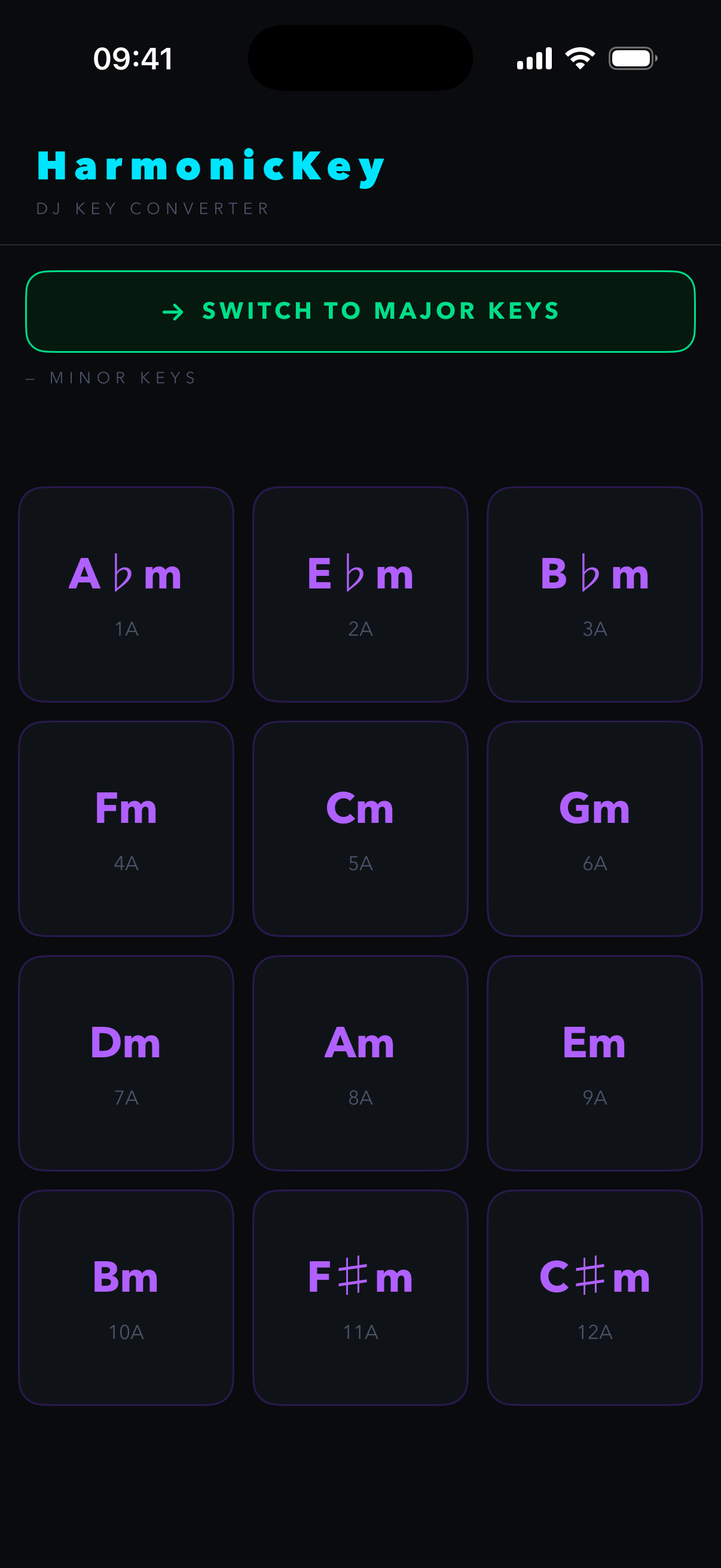 Select Key — Minor