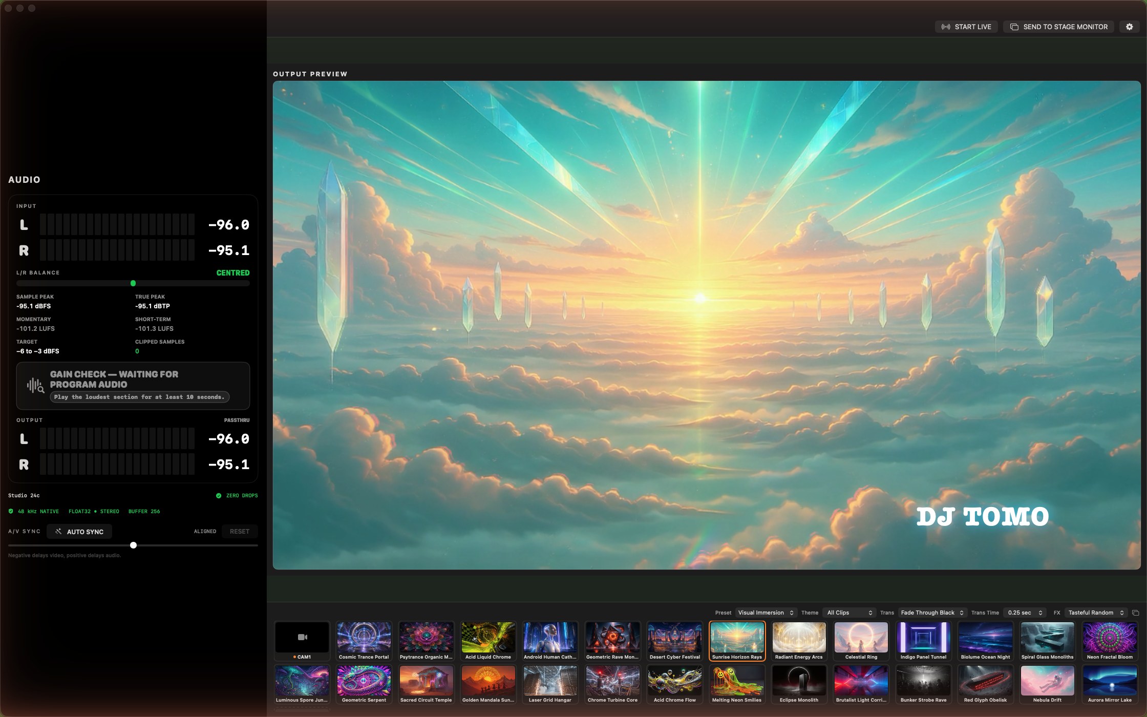 LiveSlicer Stage editor